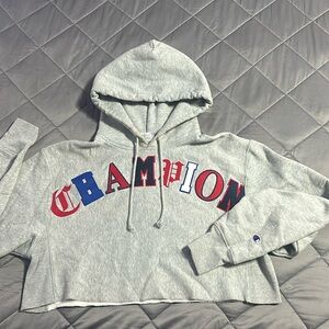 CHAMPION WOMENS CROPPED HOODIE